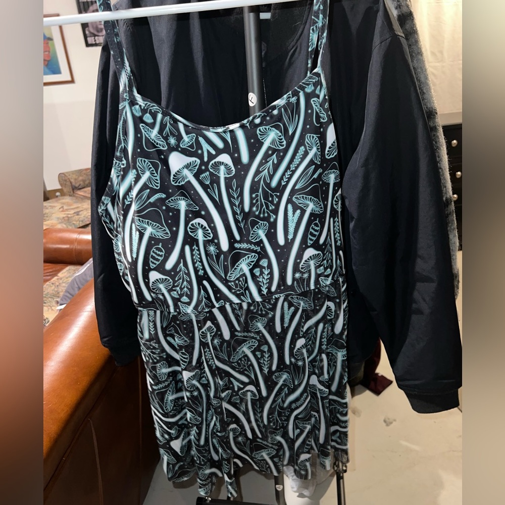 Mushroom babydoll swimsuit top